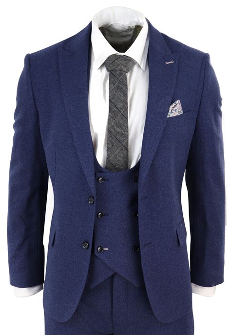 navy blue wool suit